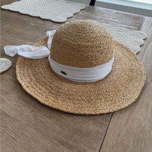 Scala Women’s Wide Brim Raffia Floppy Straw Hat White One Size